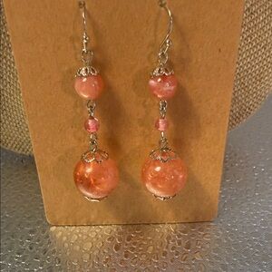 Elegant Pink Dangle Earrings